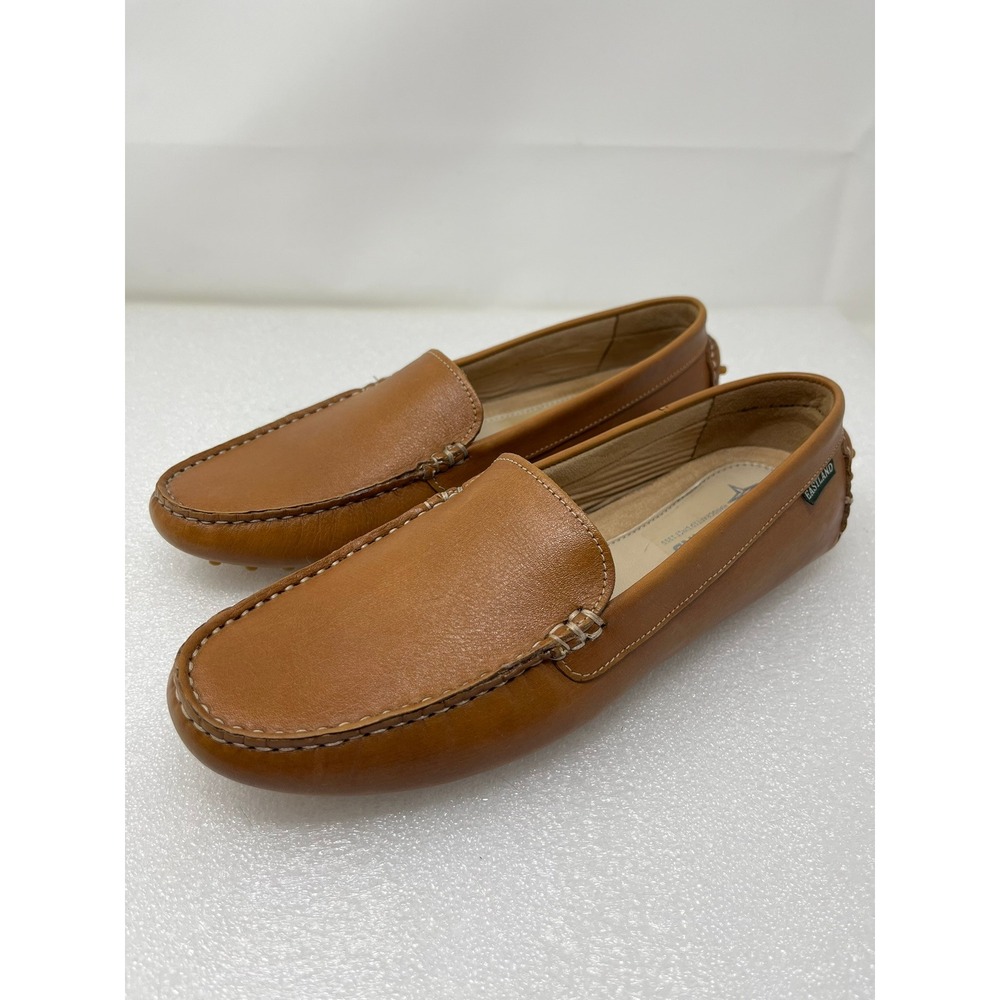 Eastland Biscayne Womens 10 Leather Driving Moccasins Tan Brown Loafers